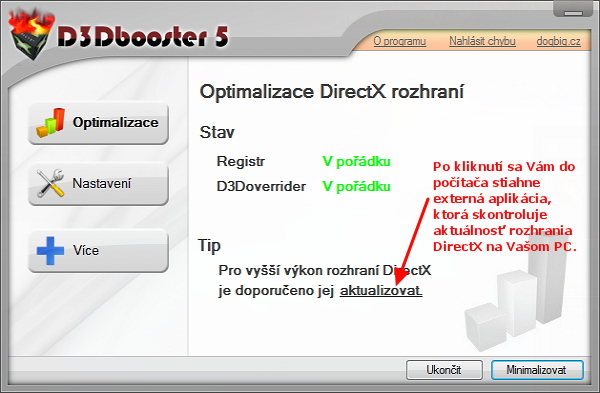 program D3D booster na zvýšenie fps 