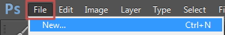 Nová plocha dokument vo photoshope