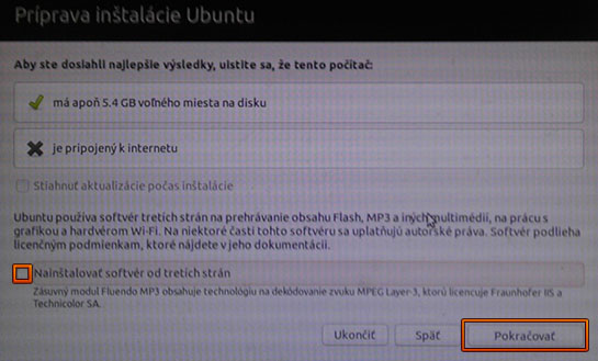 Inštalácia ubuntu