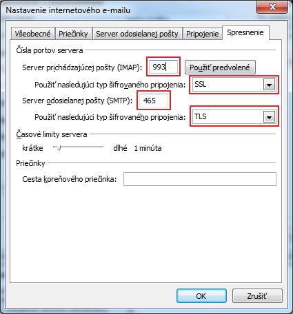 nastavenie internetového mailu outlook 2007