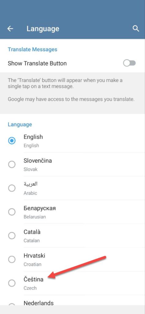 telegram česky