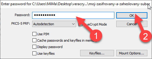 Heslo k zašifrovanému súboru