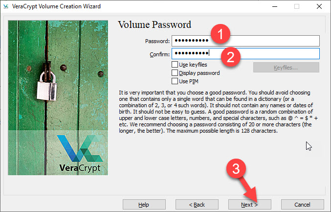 Heslo zašifrovaného priečinka